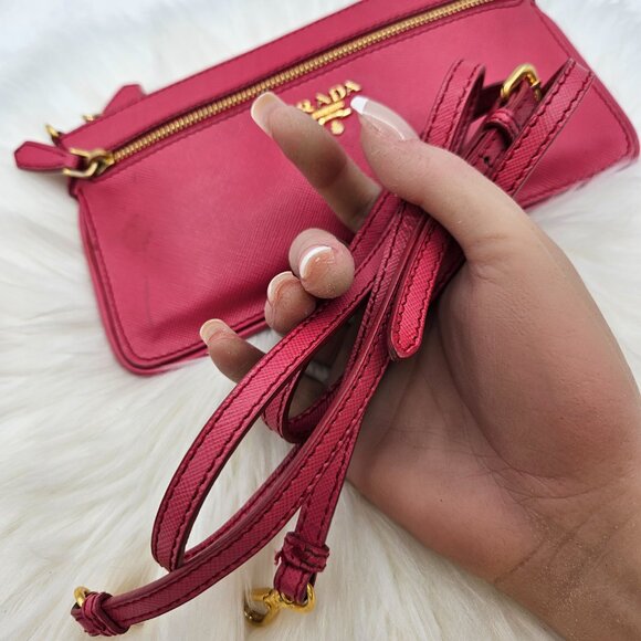 Prada  Pink Saffiano Crossbody Bag - Picture 8 of 16